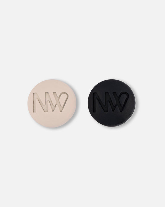 Naleya wear logo hijab magnets with strong hold, set of 4 with durable hard coating black and beige color