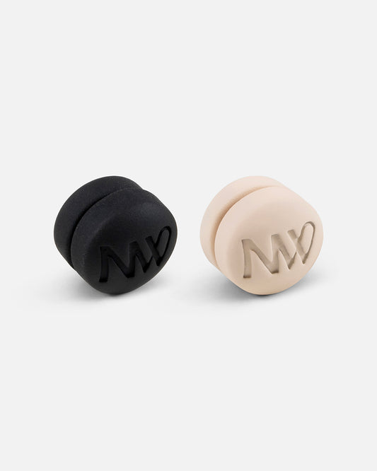 Naleya wear logo hijab magnets with strong hold, set of 4 with durable hard coating black and beige color