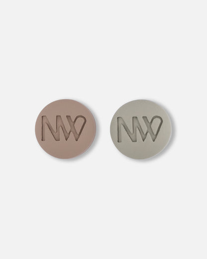 Naleya wear logo hijab magnets with strong hold, set of 4 with durable hard coating brown and green color