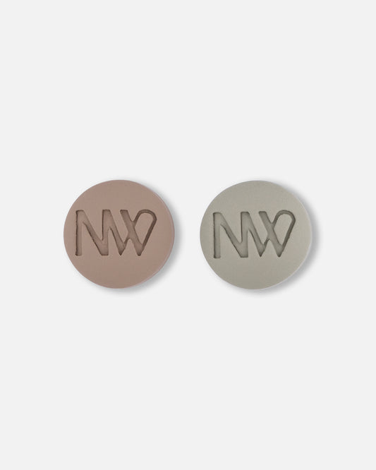 Naleya wear logo hijab magnets with strong hold, set of 4 with durable hard coating brown and green color